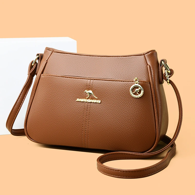 【长26高19厚10cm】拉链单根防刮耐磨斜挎包女士手袋小包包6667棕色