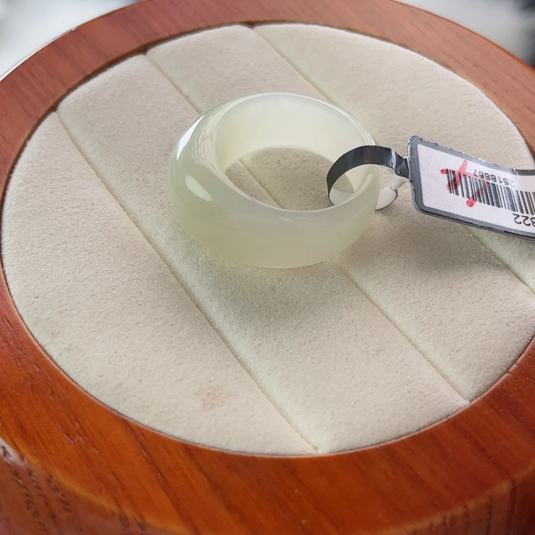 和田玉未镶嵌戒指l56。蜂蜜水馒头。18.7。不退换