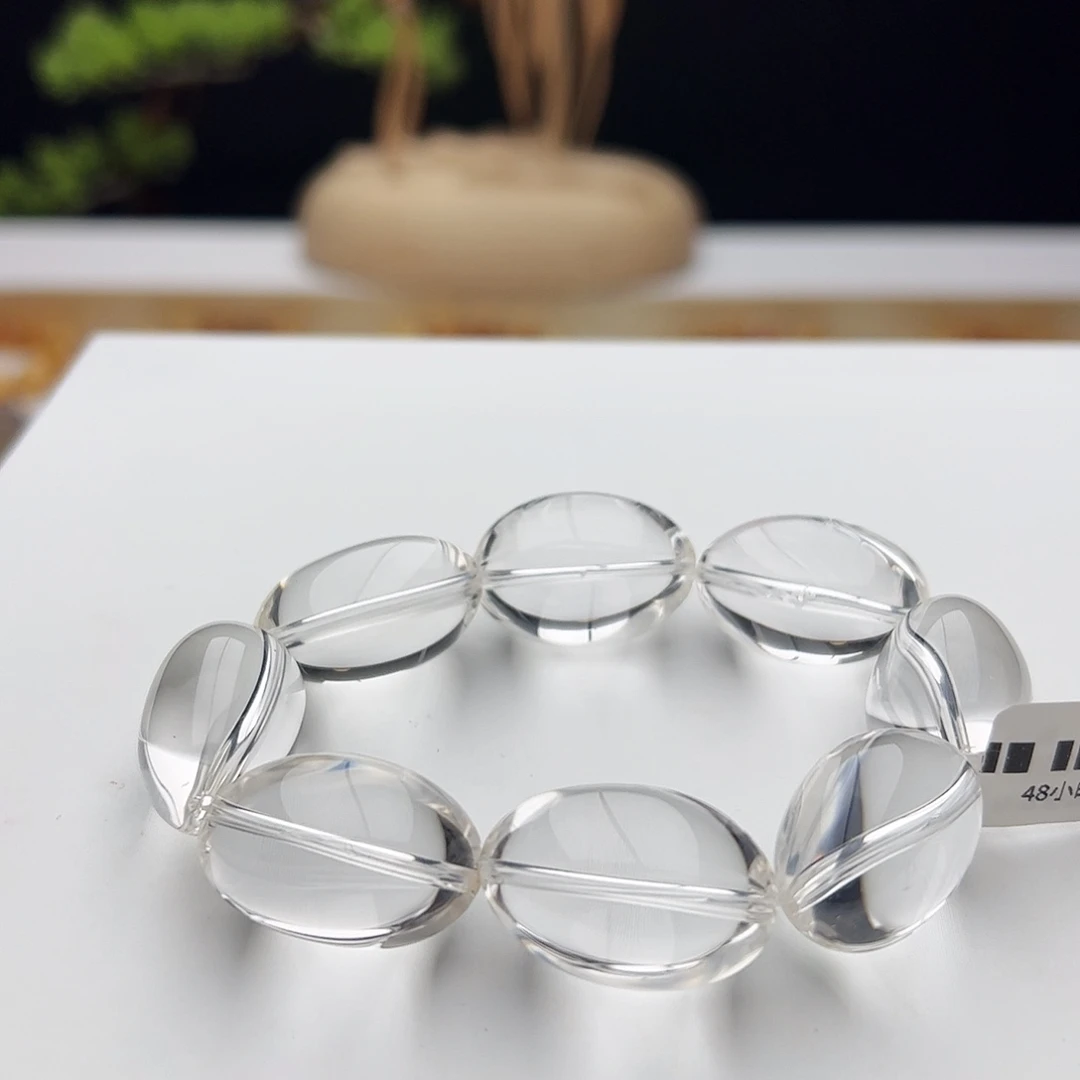 水晶未镶嵌手链糖豆白水晶