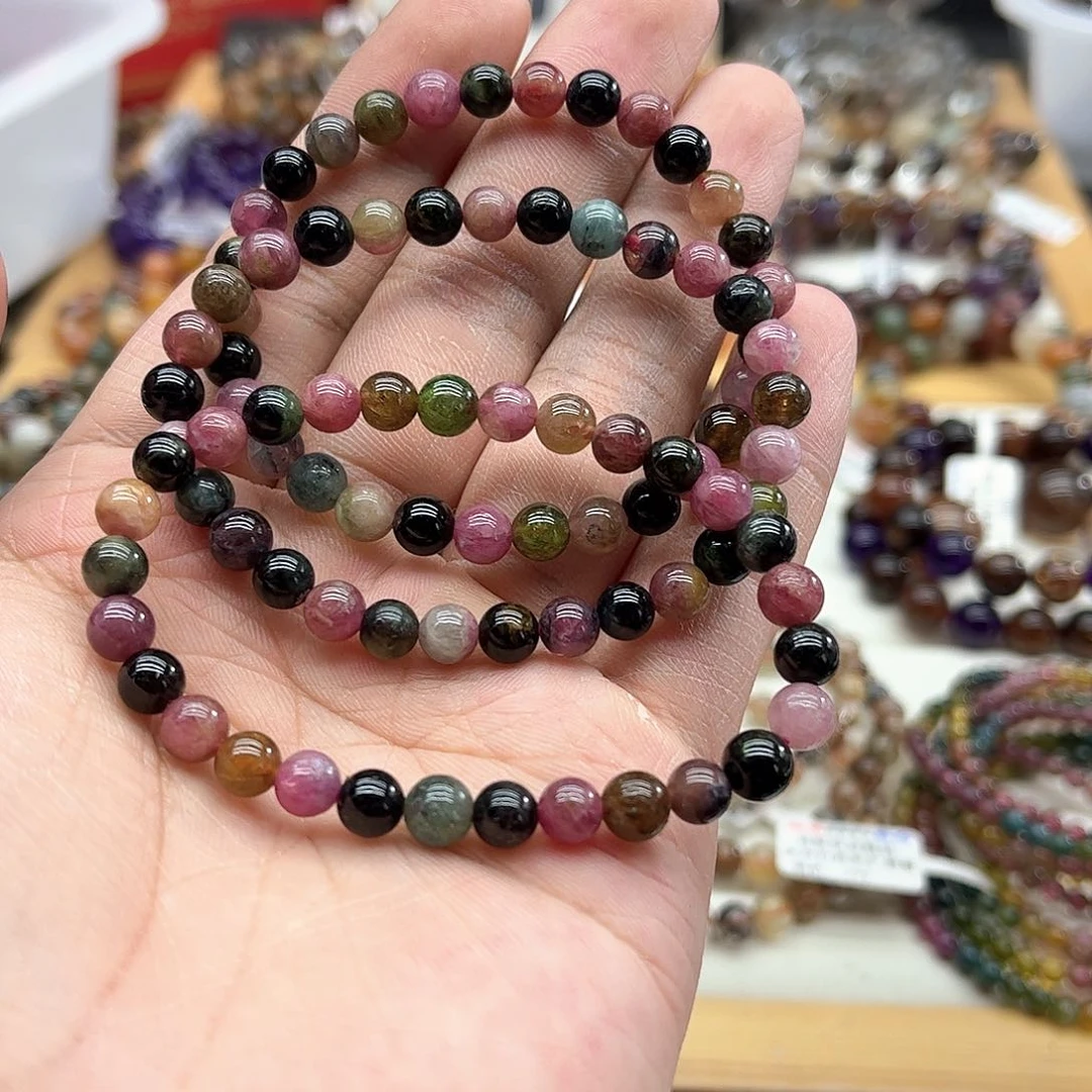 水晶手链未镶嵌多样性发货发一条