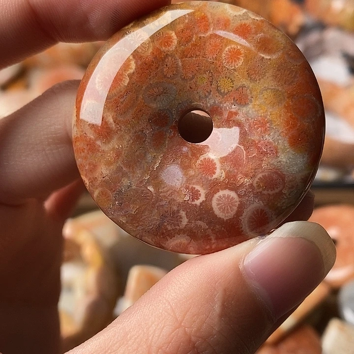 含***燕硅化珊瑚未镶嵌颈饰