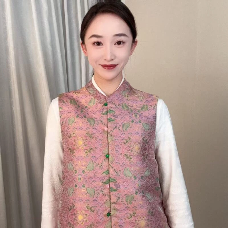 【彩麟宝相花】2024新中式双面穿国风宋锦马甲QSG-19