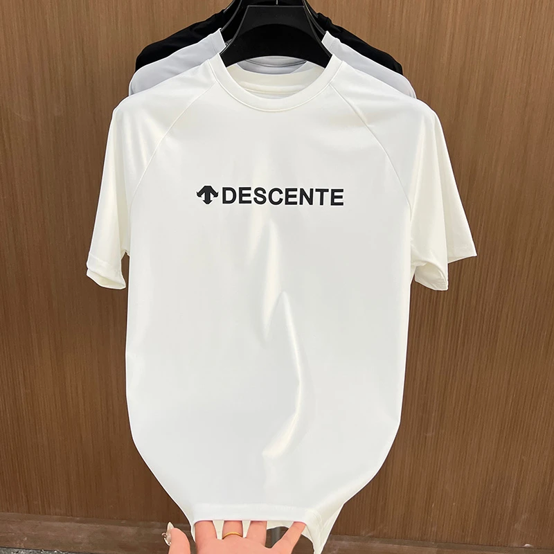 239#AL夏季男士潮流户外时尚薄款T恤半袖速干休闲百搭纯色短袖