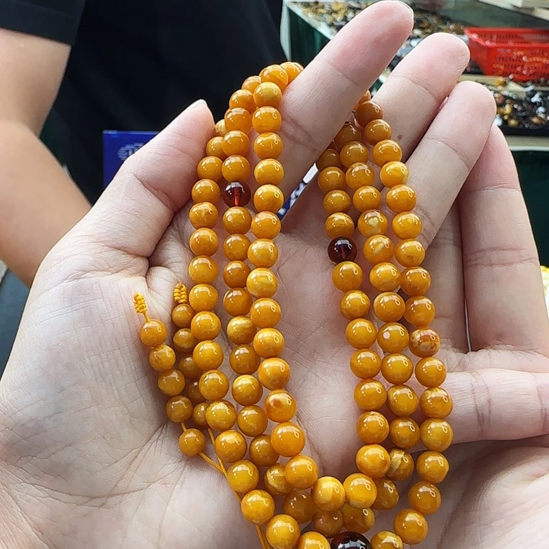 琥珀未镶嵌手链微瑕