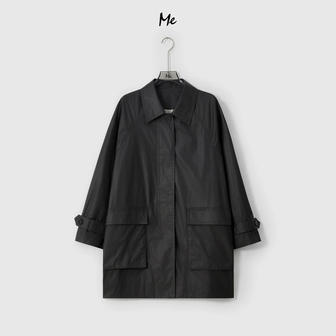 ME【伯尔尼PIMA棉风衣】进口100棉老钱时尚百搭一手长外套MESA0780