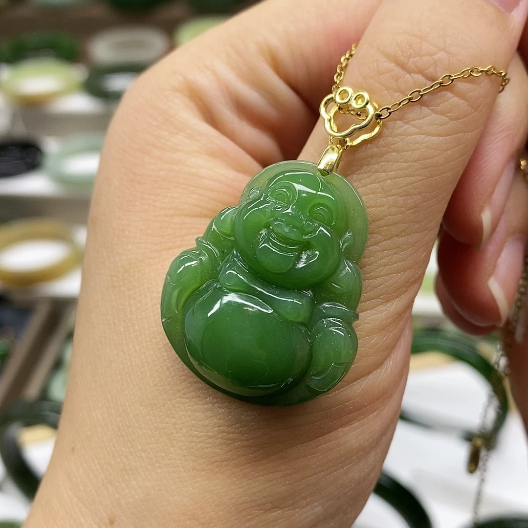【闪购商品】颈饰未镶嵌和田玉（碧玉）