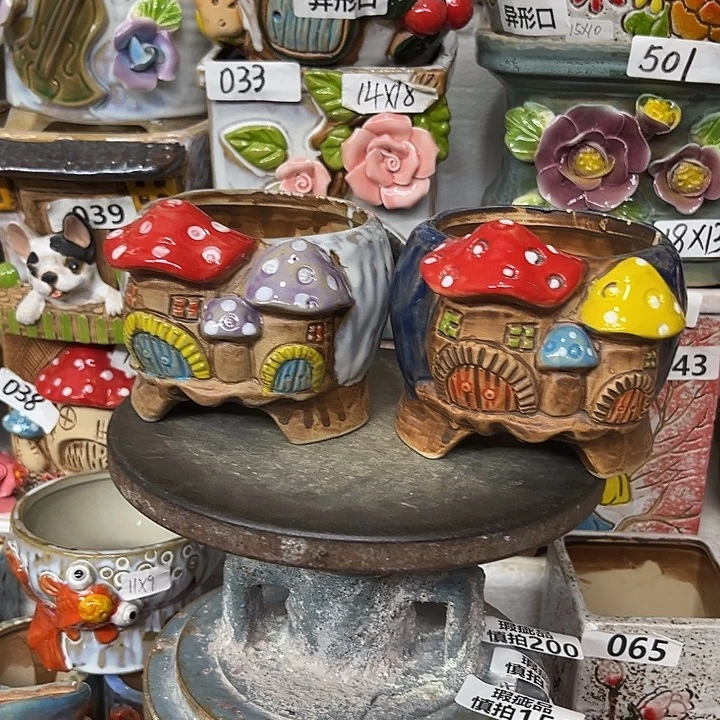 粗陶材质多肉花盆