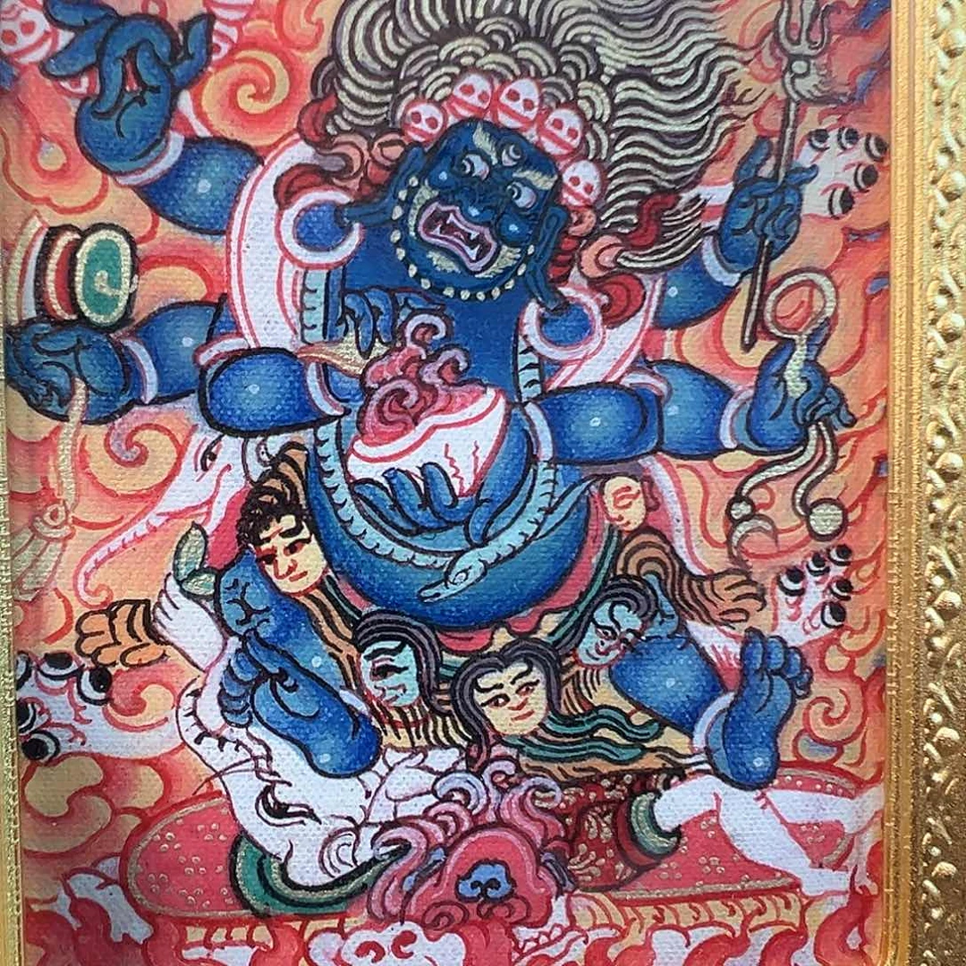 吊坠纯手绘唐卡大黑天