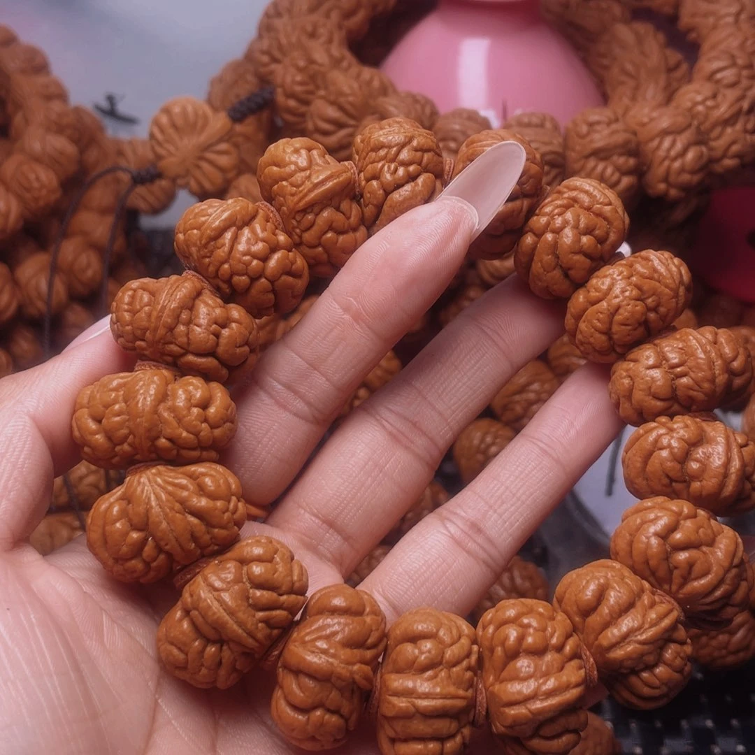 狼***鹰手串文玩核桃龙纹桃核手串