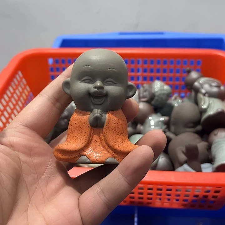 私***子瓷片茶摆件工艺品摆件666