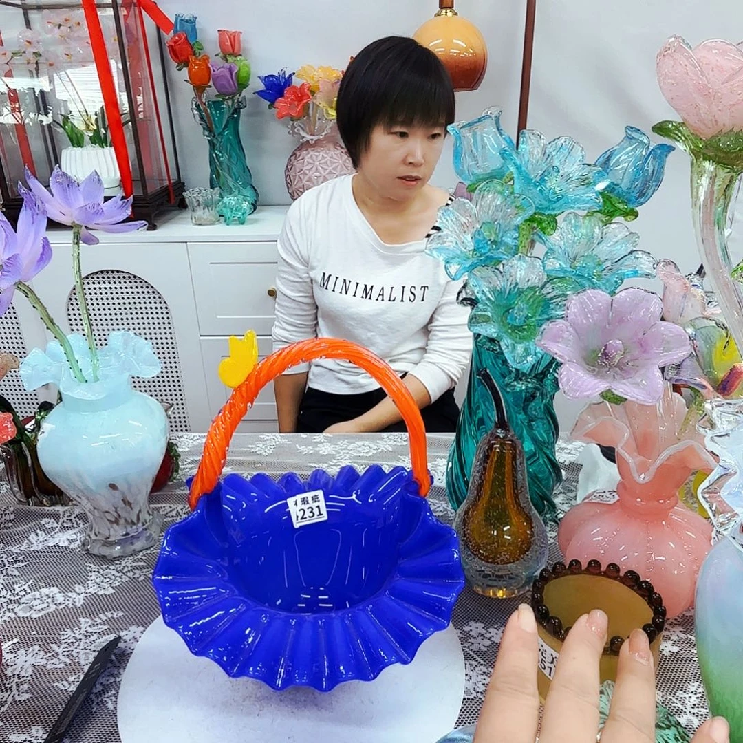 不完美琉璃花瓶花器艺术品