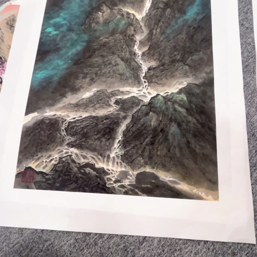 贵***厂国画绘画作品多次参加100.50