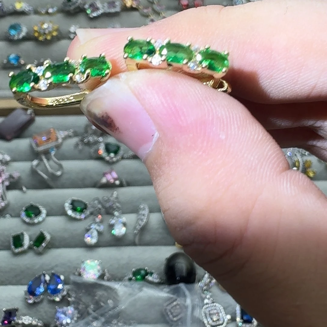 托帕石戒指银S925镶嵌