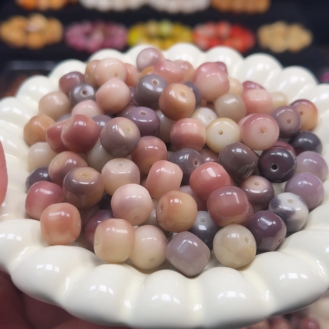 手串菩提根/象牙果卡13紫水晶汗宝桶55颗
