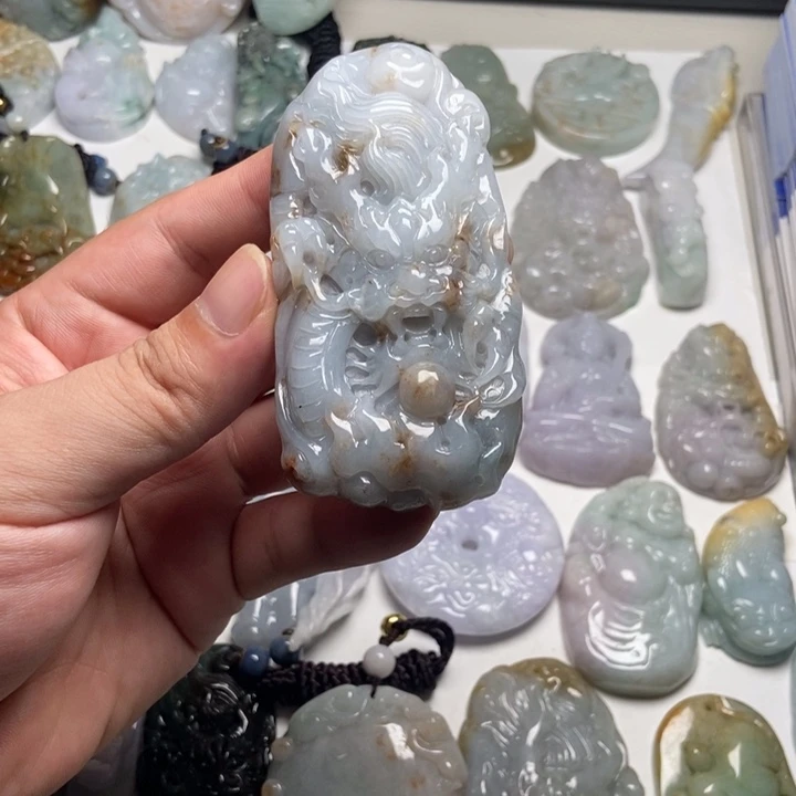 颈饰未镶嵌翡翠龙牌77