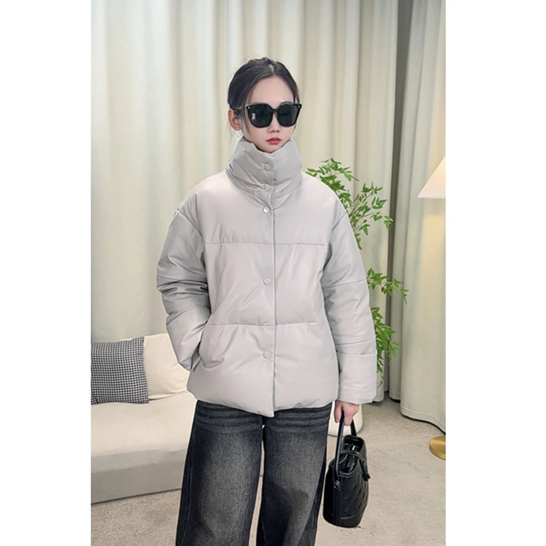 91540绵羊皮女士冬季时尚百搭休闲短款宽松真皮外套韩版