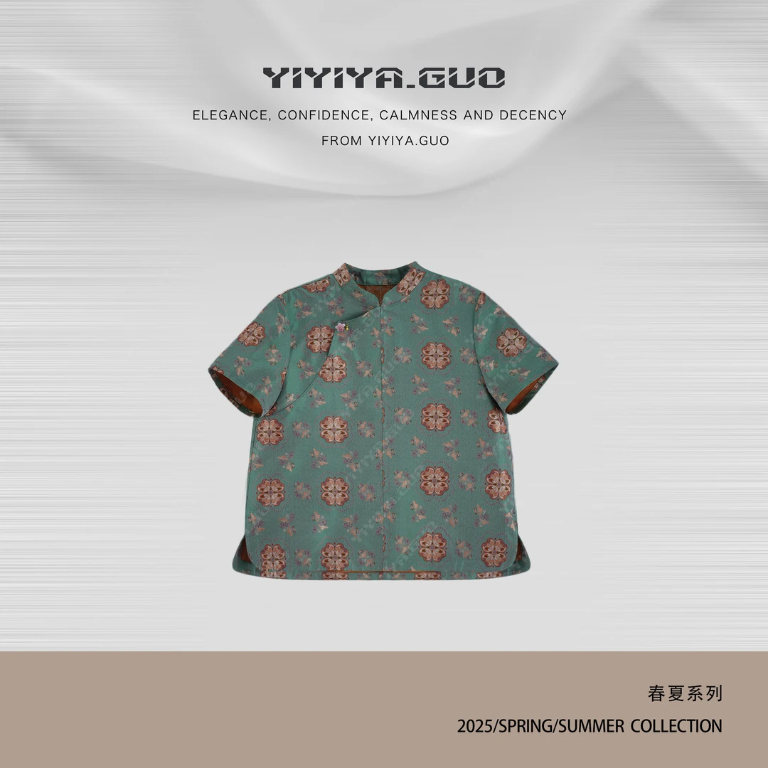 yiyiya.Guo艺艺吖【如意团花】蜀锦上衣1482SS52