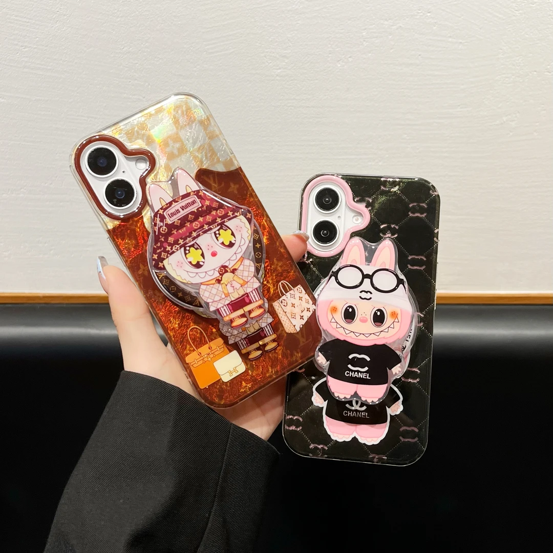 【LABUBU磁吸壳】支架适用于苹果16promax手机壳/15promax时尚透明