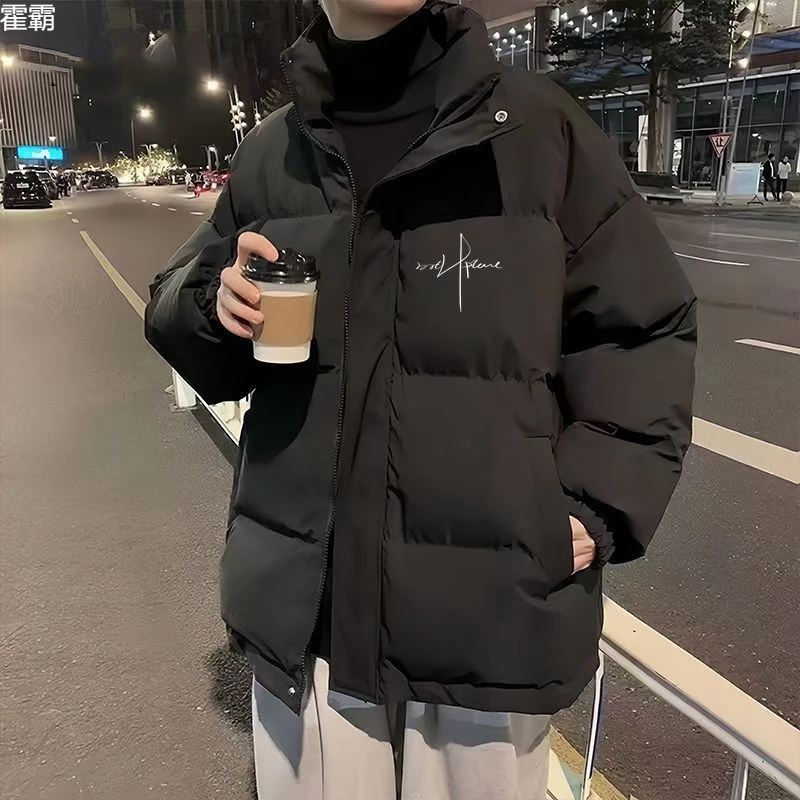 潮牌轻奢高端男士美式复古潮流棉服男冬季加厚立领棉衣外套百搭面