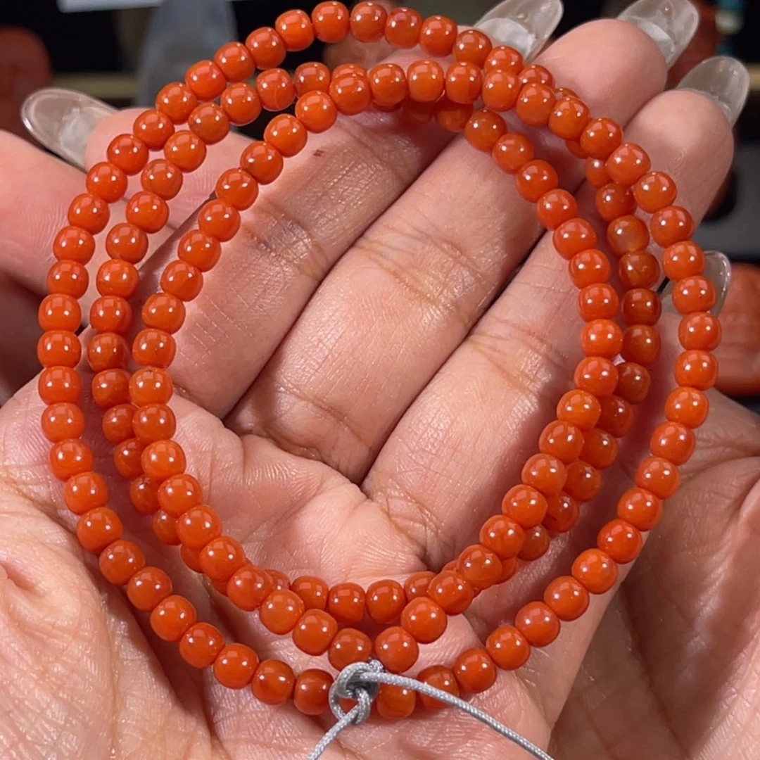 南红玛瑙未镶嵌冷水河老形多圈4.6mm