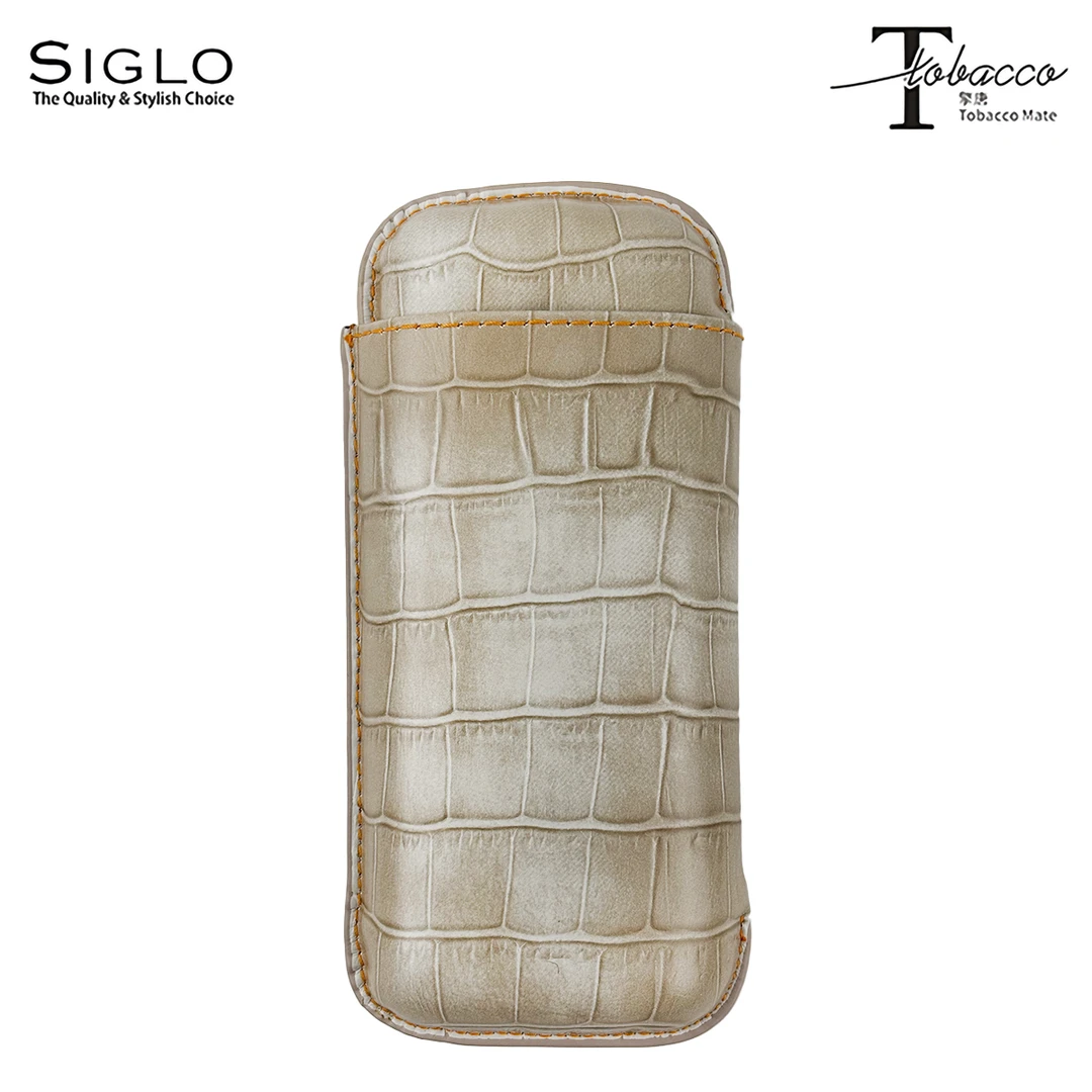 官方正品 香港Siglo Croco雪茄套世纪真皮 两支装