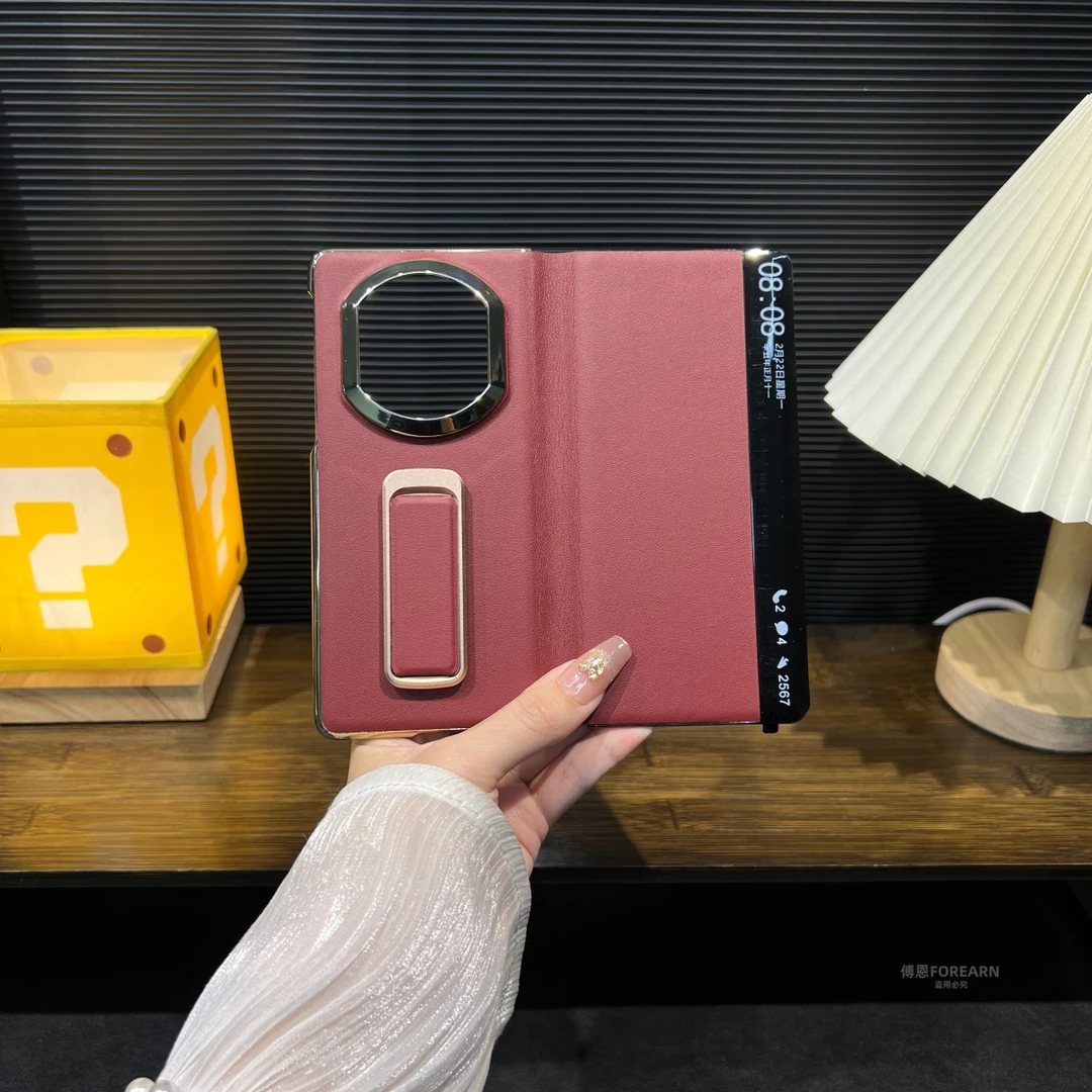 适用于华为matex7手机壳x7真皮支架保护套折叠屏翻盖皮套智能防摔