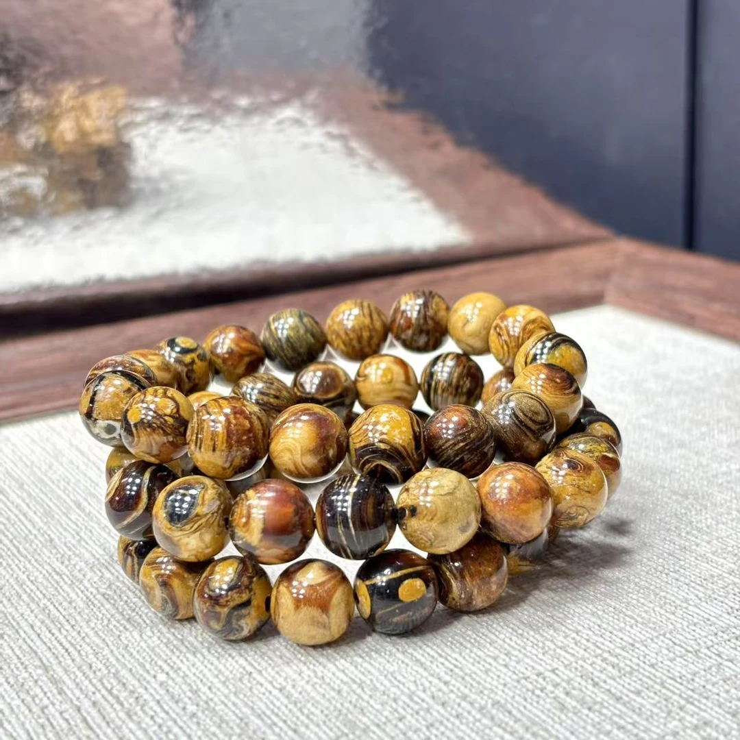 老四精选 柳的圆珠手串 多样性发其一