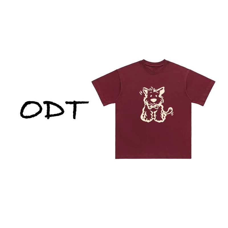 老狗十三【毛茸茸小狗】纯棉短袖T恤 重磅男女同款宽松百搭休闲上衣