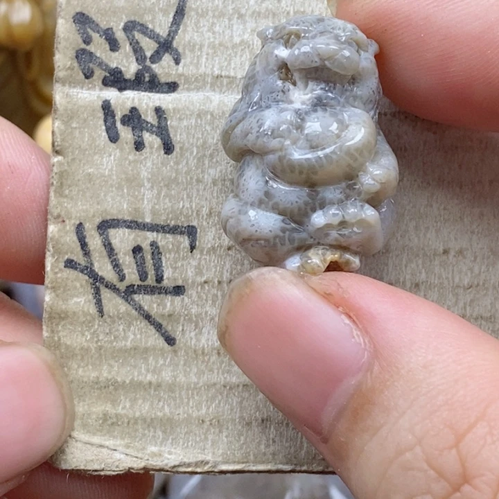 颈饰未镶嵌硅化珊瑚（珊瑚玉）柚**海小