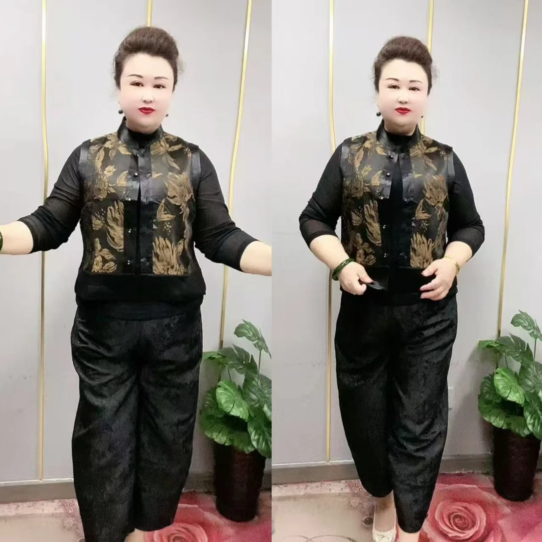 319-309款印花大码马甲