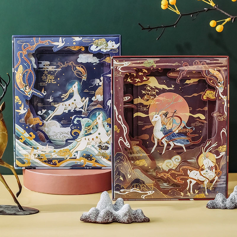 立体手帐本礼盒套装千灯愿创意烫金古风唯美文艺装饰学生素材本