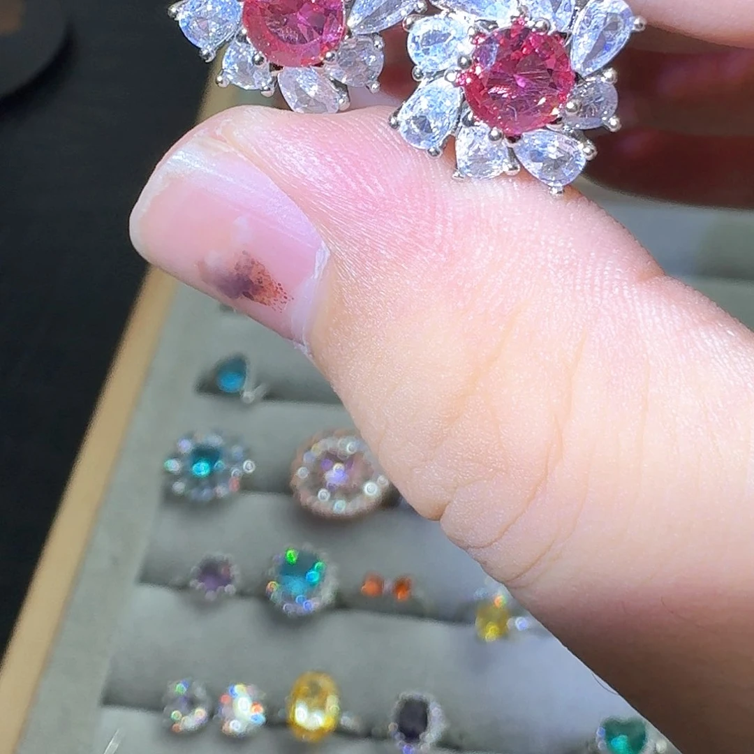 托帕石戒指银S925镶嵌