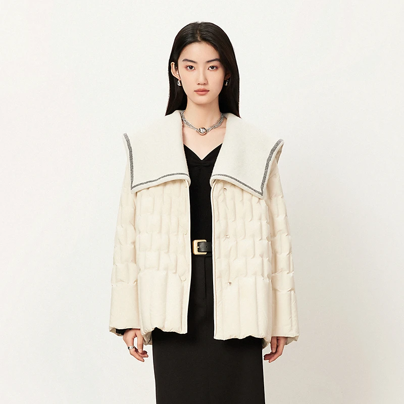 【商场同款】HPLY荷比俪2023冬季新款减龄绗缝羽绒服HYD41560351