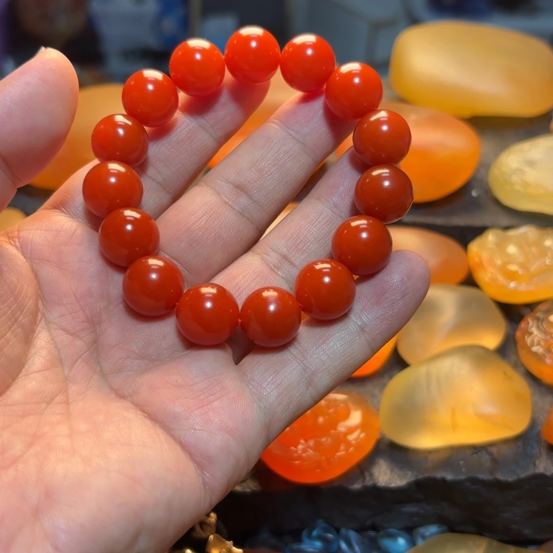 心***念石英岩玉未镶嵌手串