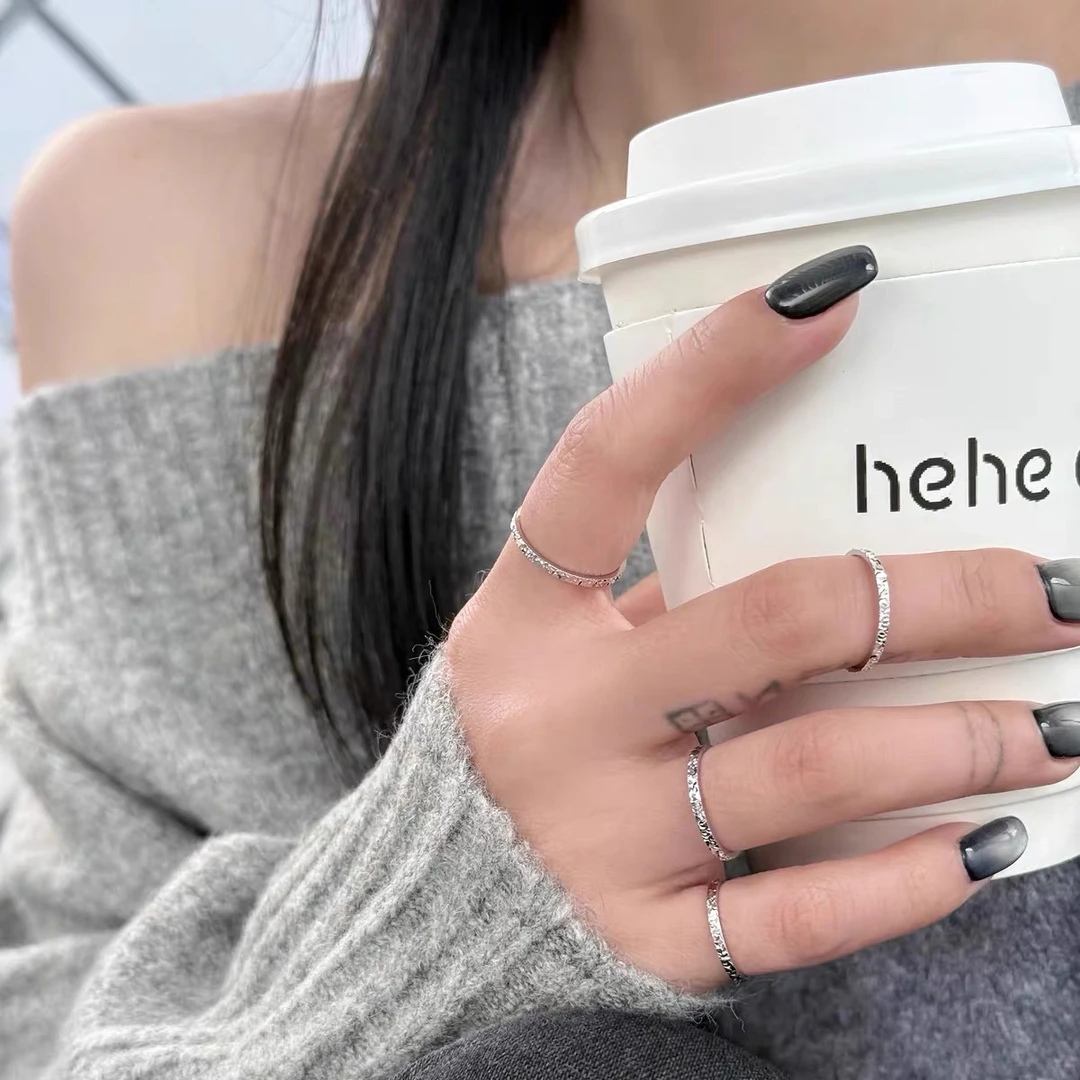 925银亚克力戒指 B3650#超推荐!绝美的碎碎冰戒指 仙女必备~