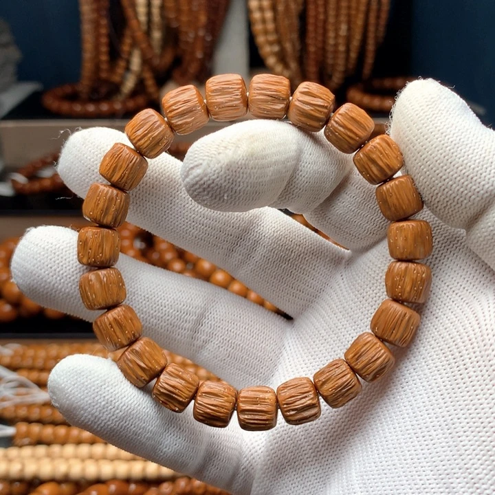 非金属木质紫金鼠10×9雕刻拉丝栢香单圈收藏