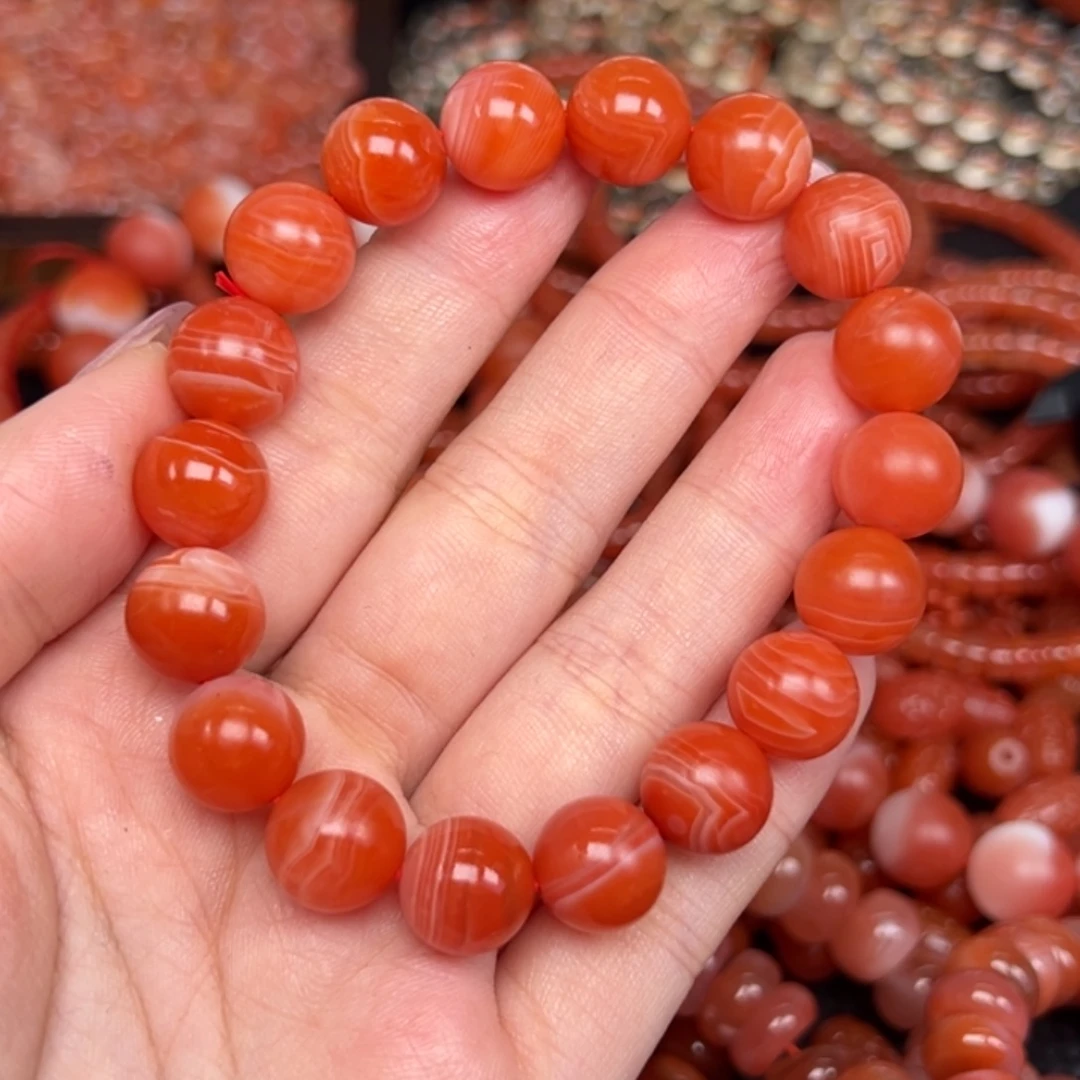 南红玛瑙未镶嵌手链