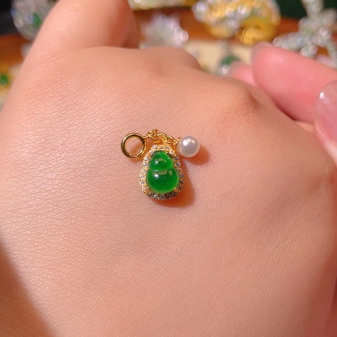 翡翠吊坠(不含链)银S925镶嵌