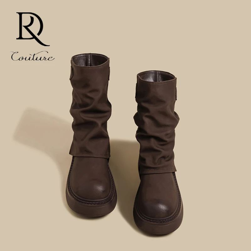 【DR高端同款】厚底切尔西靴女冬季新款休闲烟筒靴时尚短靴