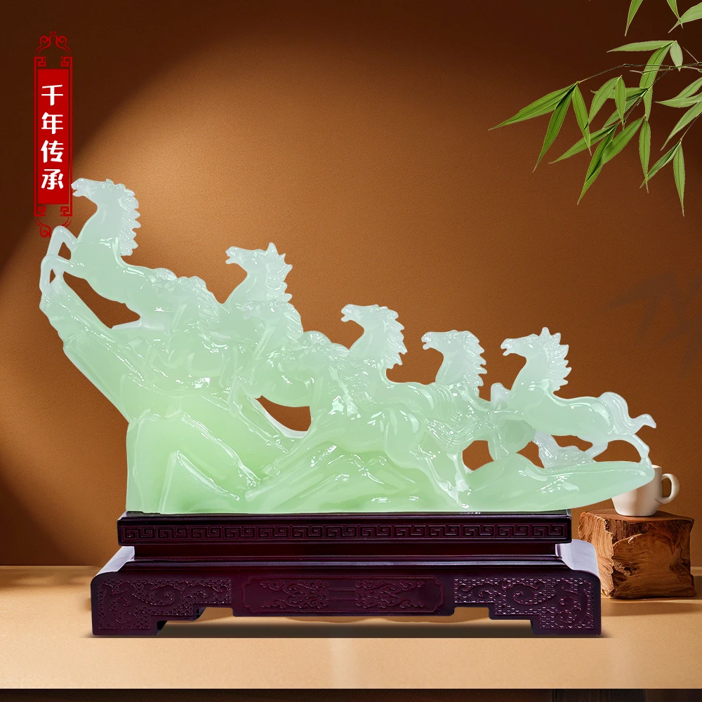 【八骏雄风】八马摆件居家客厅玄关办公装饰开业搬家乔迁送礼物