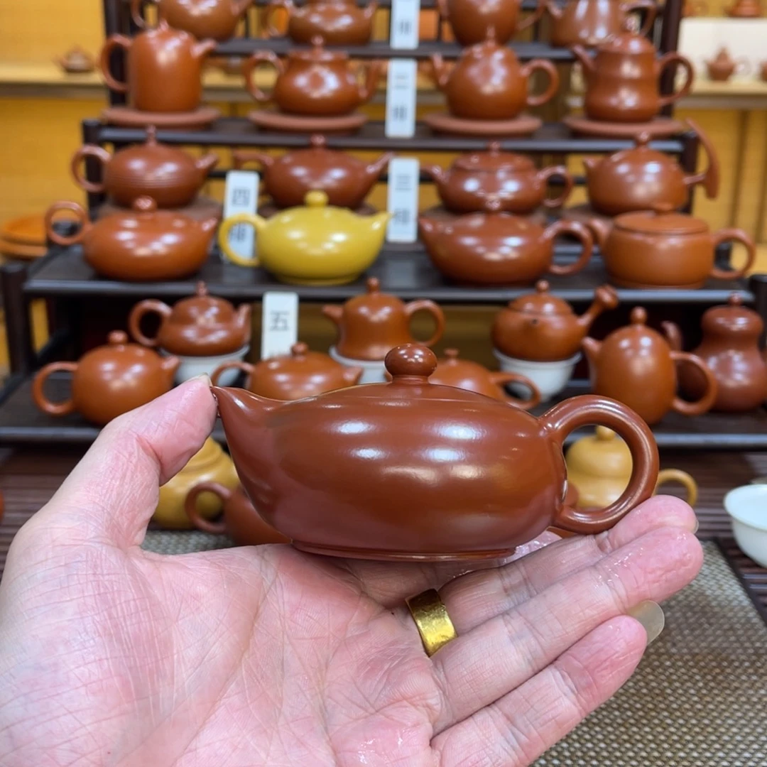 茶壶紫砂潮州手拉壶 红