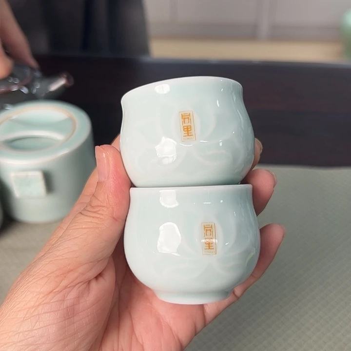 龙泉云间青瓷小米茶器