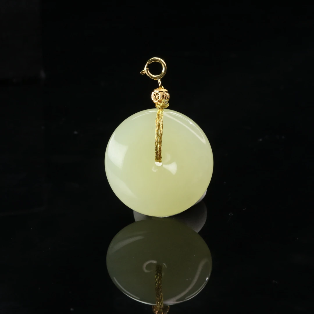 4和田玉S925黄口平安扣/100545保利厦门拍卖