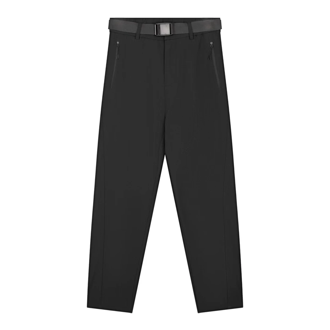 8521男款2025男士春秋新款修身小脚裤轻奢拼接时尚爆款长裤休闲裤