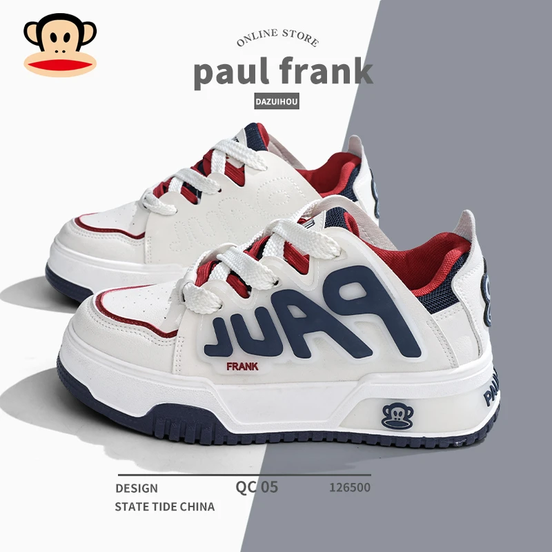 大嘴猴休闲运动鞋男女鞋爆款2025新款潮流百搭小白鞋厚底低帮板鞋