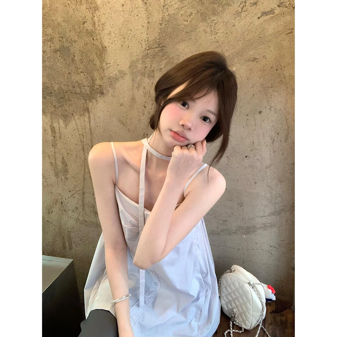 夏季时尚新款甜美可爱风格衣服高级感吊带显瘦上衣休闲百搭裤子女