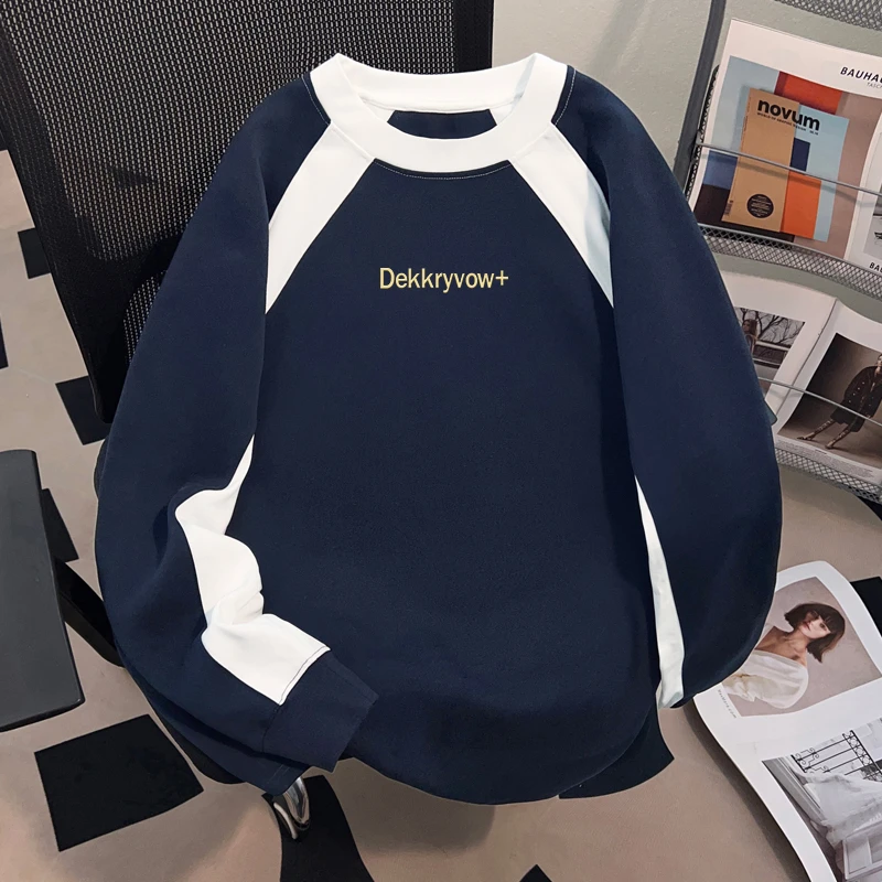 Dekkry潮牌韩系小众简约设计高级感t恤秋冬季纯棉长袖男女ins上衣