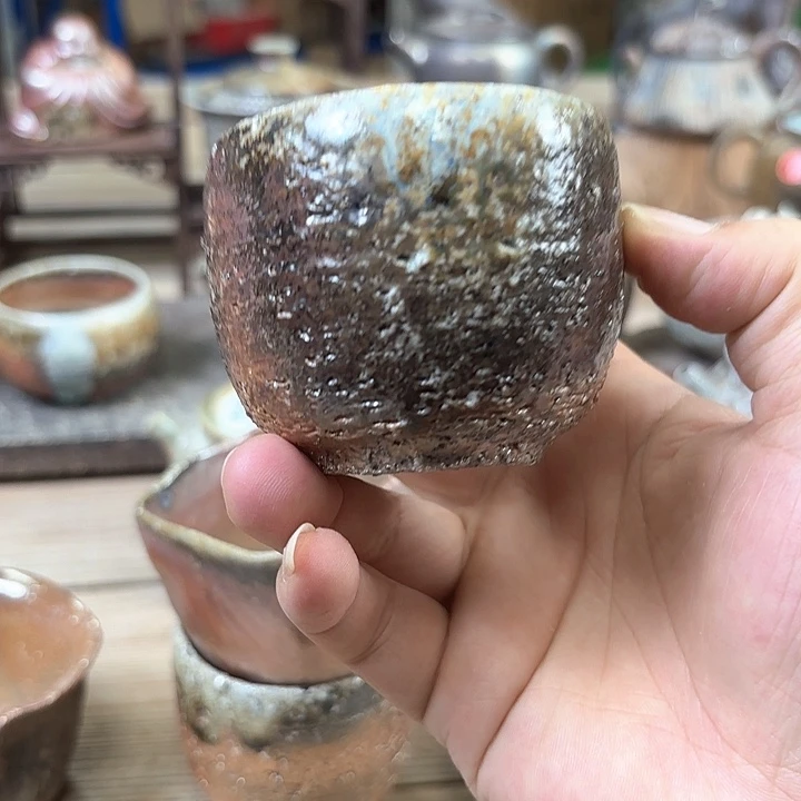 粗陶柴烧杯 小微瑕  柴烧清仓福利