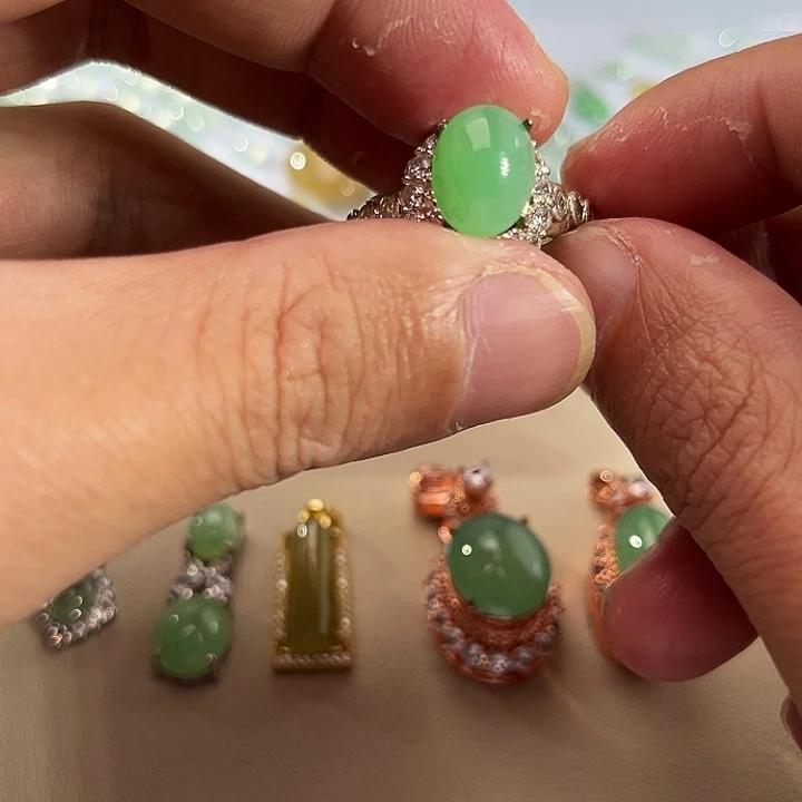 翡翠裸石缅料A货翡翠