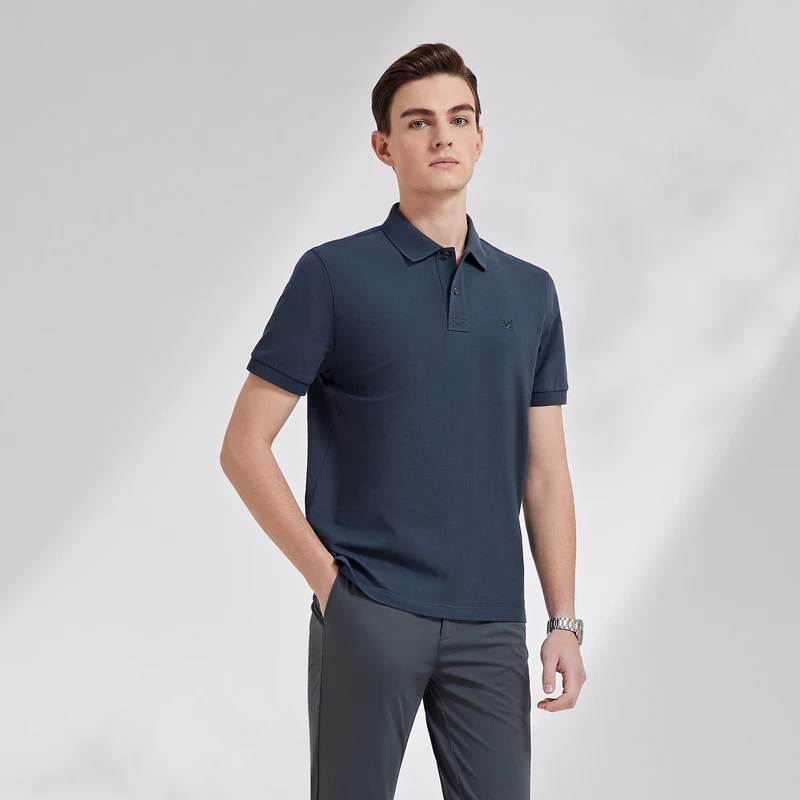 【呼吸棉】雅戈尔官方旗舰店父亲T恤高级商务男士短袖polo衫时尚